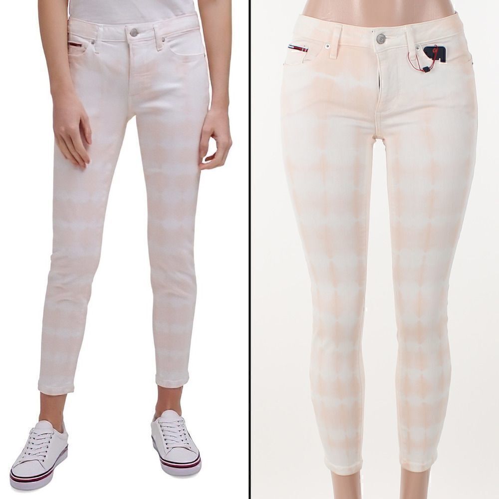 Tommy Jeans Mid-Rise Tie-Dyed Skinny Jeans